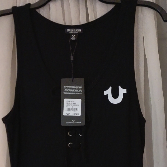 True Religion Black Sleeveless Sheath Maxi Dress - Picture 1 of 15